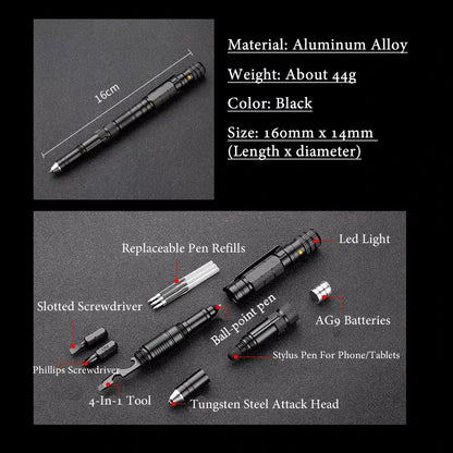 10-In-1 Multi Function Tactical Pen